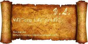 Váczy László névjegykártya