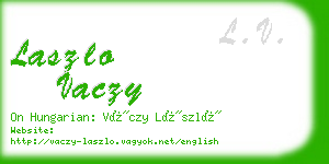 laszlo vaczy business card